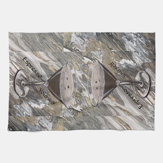 Espresso Martini pub kökshandduk (Horisontell)