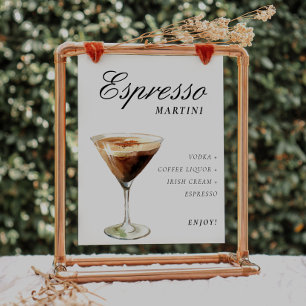 Espresso Martini Signera Namnteckning Drink Poster