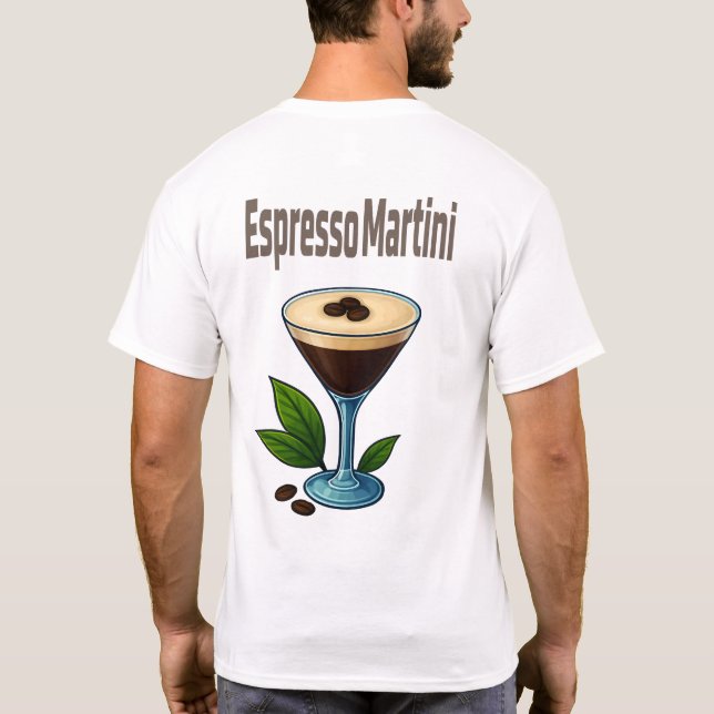 Espresso Martini T-Shirt – Bold Coffee Cocktail (Baksida)