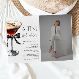 Espresso Martini Tini Bit Older Birthday Photo Inbjudningar