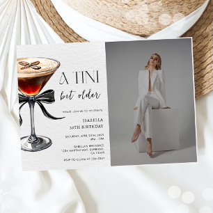Espresso Martini Tini Bit Older Birthday Photo Inbjudningar