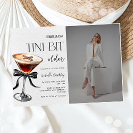 Espresso Martini Tini Bit Older Birthday Photo Inbjudningar