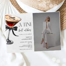 Espresso Martini Tini Bit Older Birthday Photo Inbjudningar