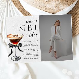 Espresso Martini Tini Bit Older Birthday Photo Inbjudningar