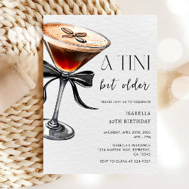 Espresso Martini Tini Bit Older Födelsedagsfest Inbjudningar