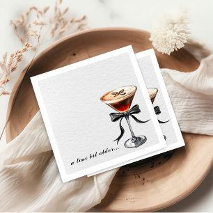 Espresso Martini Tini Lite Äldre Födelsedagsfest Pappersservett