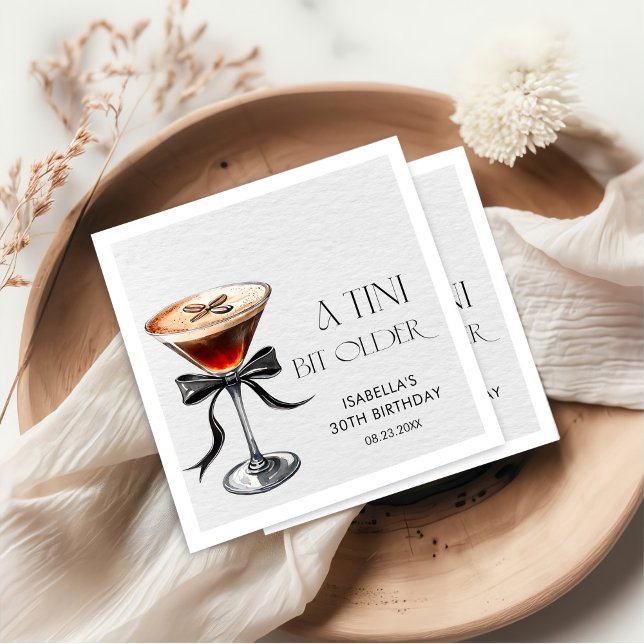 Espresso Martini Tini Lite Äldre Födelsedagsfest Pappersservett (Skapare uppladdad)