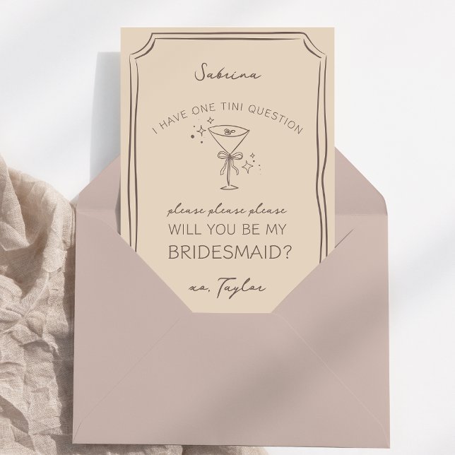 Espresso Martini, var snäll och var snäll och Frie Kort (that’s that bridesmaid espresso! elevate your bridal party proposals with our short n’ sweet cards)