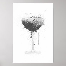 Espresso Martini Wall Art Print (grå utgåva) Poster