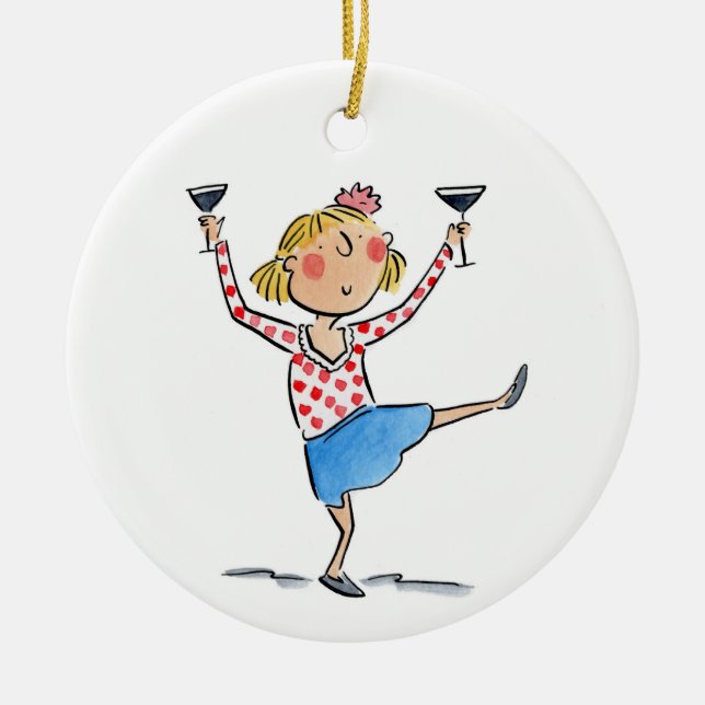 Espresso Martinis Julgransprydnad Keramik (Framsidan)