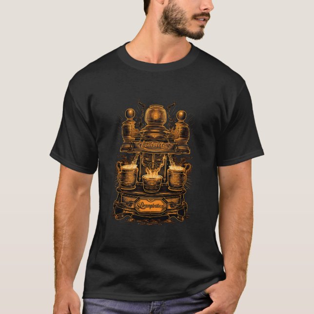 Espresso Maskin Coffee Maker Coffee Brewing Baris T Shirt (Framsida)