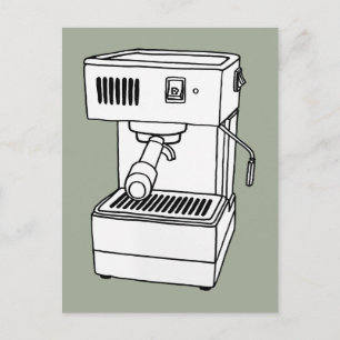Espresso maskin vykort