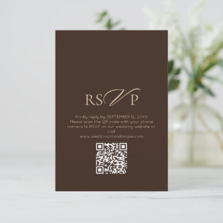 Espresso Modern Kväll Romantik Bröllop OSA Kort