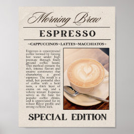 Espresso Morgonens Brew Wall Art Poster