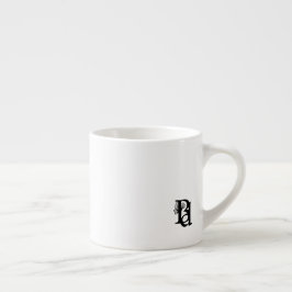 Espresso Mugg Abstrakt Art Black White Guld Espressomugg