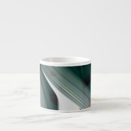 Espresso Mugg Abstrakt Konst Svart Vit Grön Espressomugg