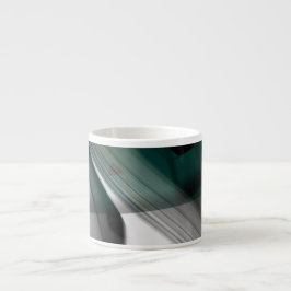 Espresso Mugg Abstrakt Konst Svart Vit Grön Espressomugg