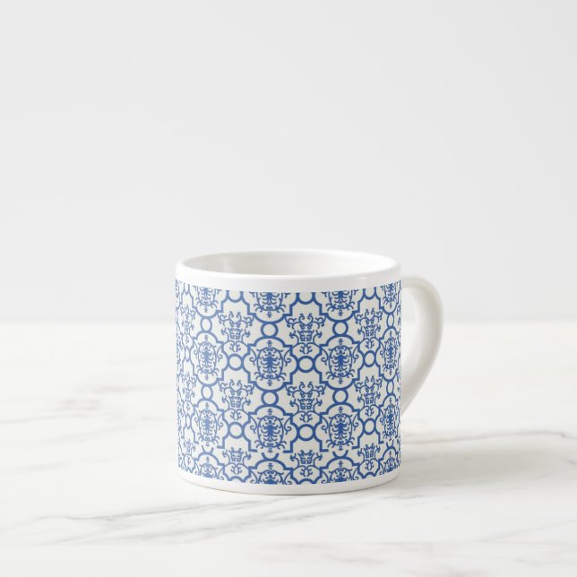Espresso Mugg-Blue Damask Espressomugg (Framsida höger)