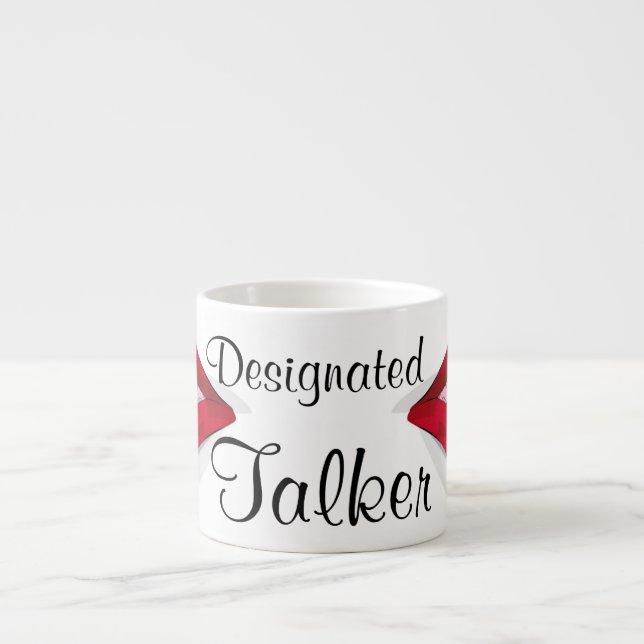 Espresso Mugg - "Designated Talker" Espressomugg (Framsidan)