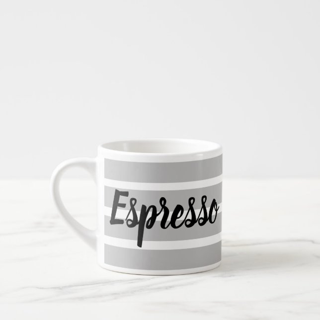 Espresso-mugg - Grå ringar Espressomugg (Vänster)