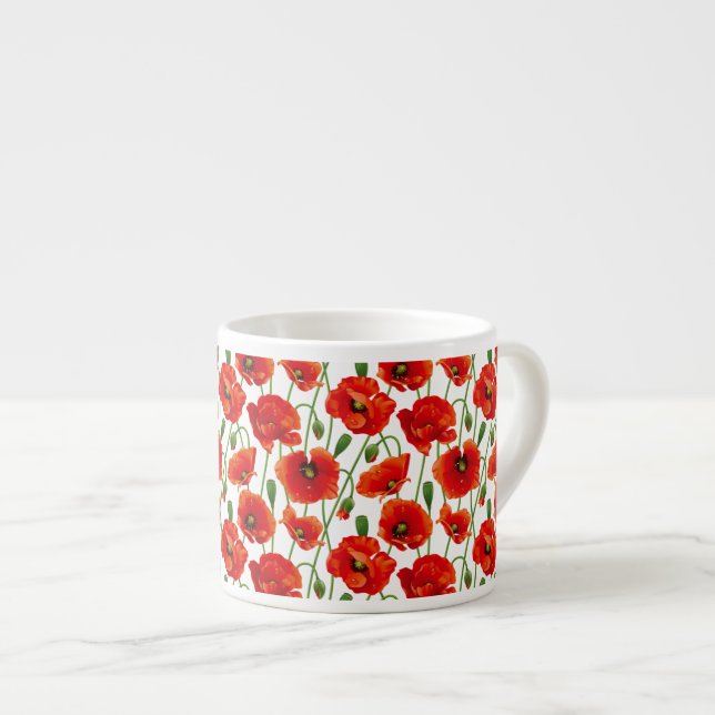 Espresso Mugg-Red Poppies Espressomugg (Framsida höger)