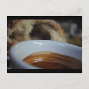 Espresso och Cinnamon roll Vykort
