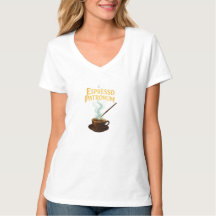 Espresso Patronum Kvinnors T-shirt V-nacke