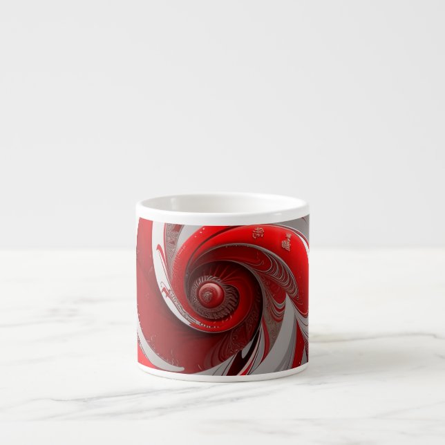 Espresso/Red Swirl/Specialty Mugg Espressomugg (Framsidan)