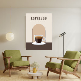 Espresso Retro-kaffedekoren Poster Skriv ut