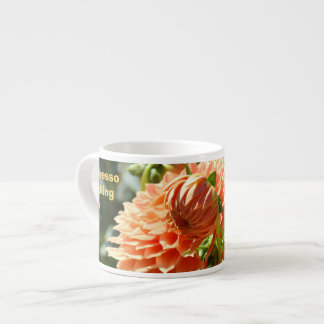 Espresso Rocking You koppar Orange Dahlia Blommor Espressomugg