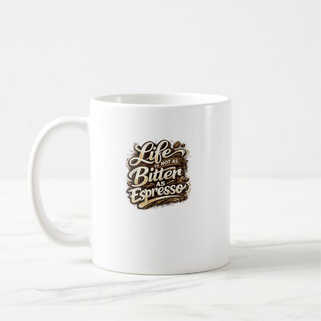 Espresso Rolig kaffetypsnitt design Kaffemugg (Vänster)