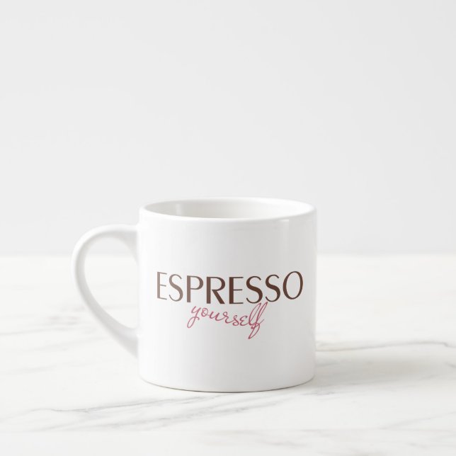 "Espresso själv" espresso mugg Espressomugg (Vänster)