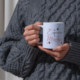 Espresso Själv Mamma Kaffeecitat Kaffemugg