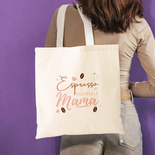 Espresso Själv Mamma Kaffeecitat Tygkasse (Skapare uppladdad)