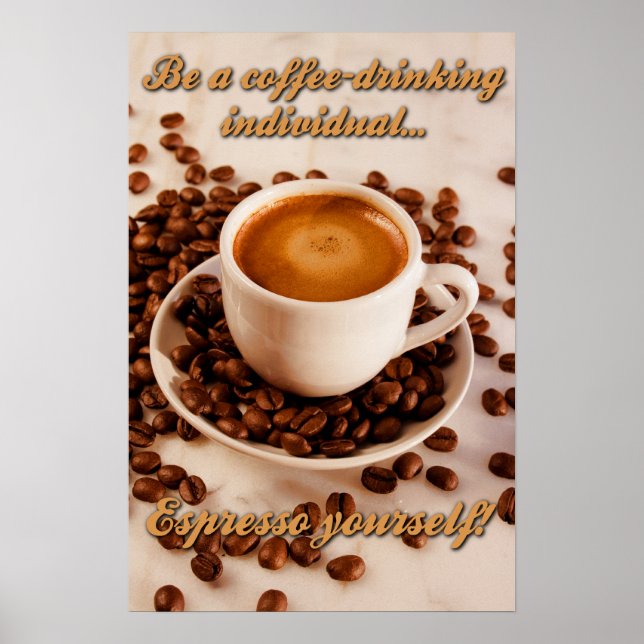Espresso själv poster (Framsidan)