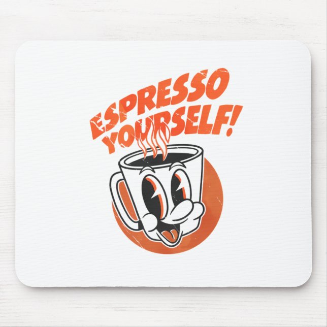 Espresso Själv Roligt Kaffe Älskare musmattor  (Framsidan)