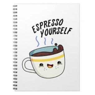 Espresso Själv Roligt Kaffe Skämt Anteckningsbok