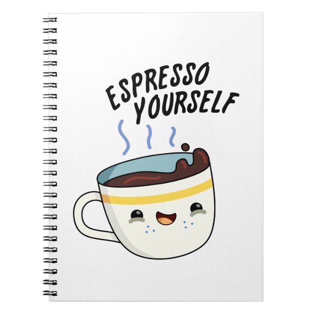 Espresso Själv Roligt Kaffe Skämt  Anteckningsbok (Framsidan)