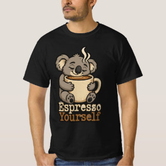 Espresso Själv Söt Koala Kaffe T-Shirt