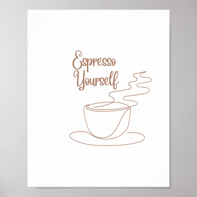 Espresso själv - textdesign poster (Framsidan)