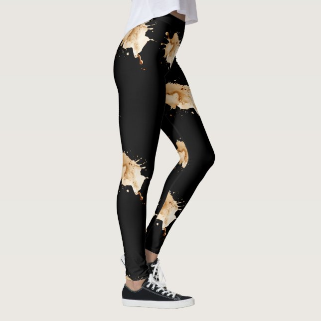 Espresso Splash Atletisk Leggings (Höger)