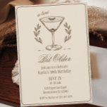 Espresso Tini Bit Older Elegant 30års födelsedag Inbjudningar<br><div class="desc">Denna elegant är espresso martini inbjudan roligt för 30års födelsedag party. Dessa omfattar en glamorös gräns i guld och en minimalistisk cocktail. Hitta matchande party-leveranser i min butik.</div>