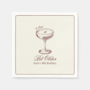 Espresso Tini Bit Older Elegant Birthday Pappersservett
