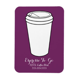 Espresso To Go Business plum Magnet
