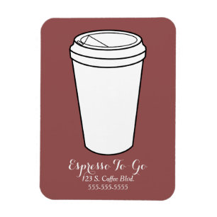 Espresso To Go Business Rust faux-in Magnet
