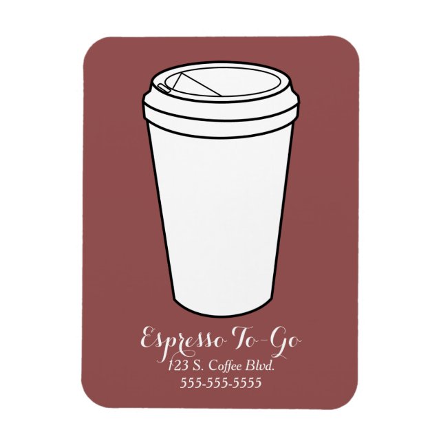 Espresso To Go Business Rust faux-in Magnet (Vertikal)