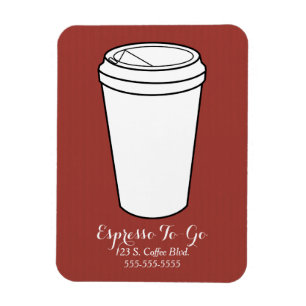 Espresso To Go Business Rust faux-in Magnet