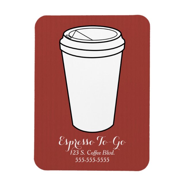 Espresso To Go Business Rust faux-in Magnet (Vertikal)