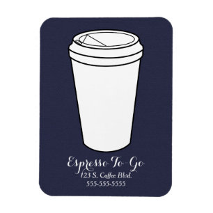 Espresso To-Go-verksamhet midnatt fejkad flanell Magnet