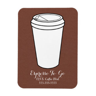 Espresso To-Go-verksamhet rostar falskt flanell Magnet